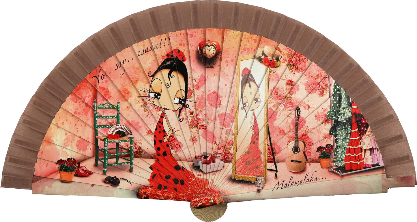 Malamalaka Handcrafted Wooden Fan | Artistic Designer Fan · Unique Gift for Women