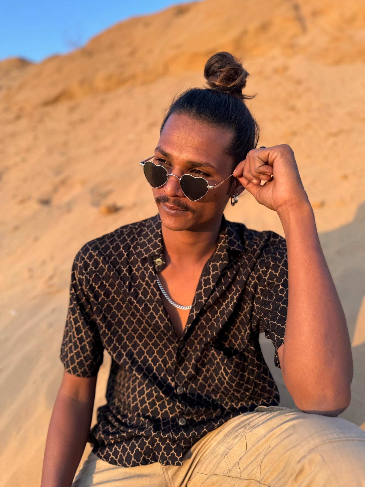 Men's Bohemian Button-Up Shirt | Elegant Dress Shirt · Hawaiian Style