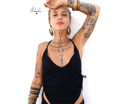Women's Adjustable Open Back Top | Boho Summer Shirt · Ibiza Style