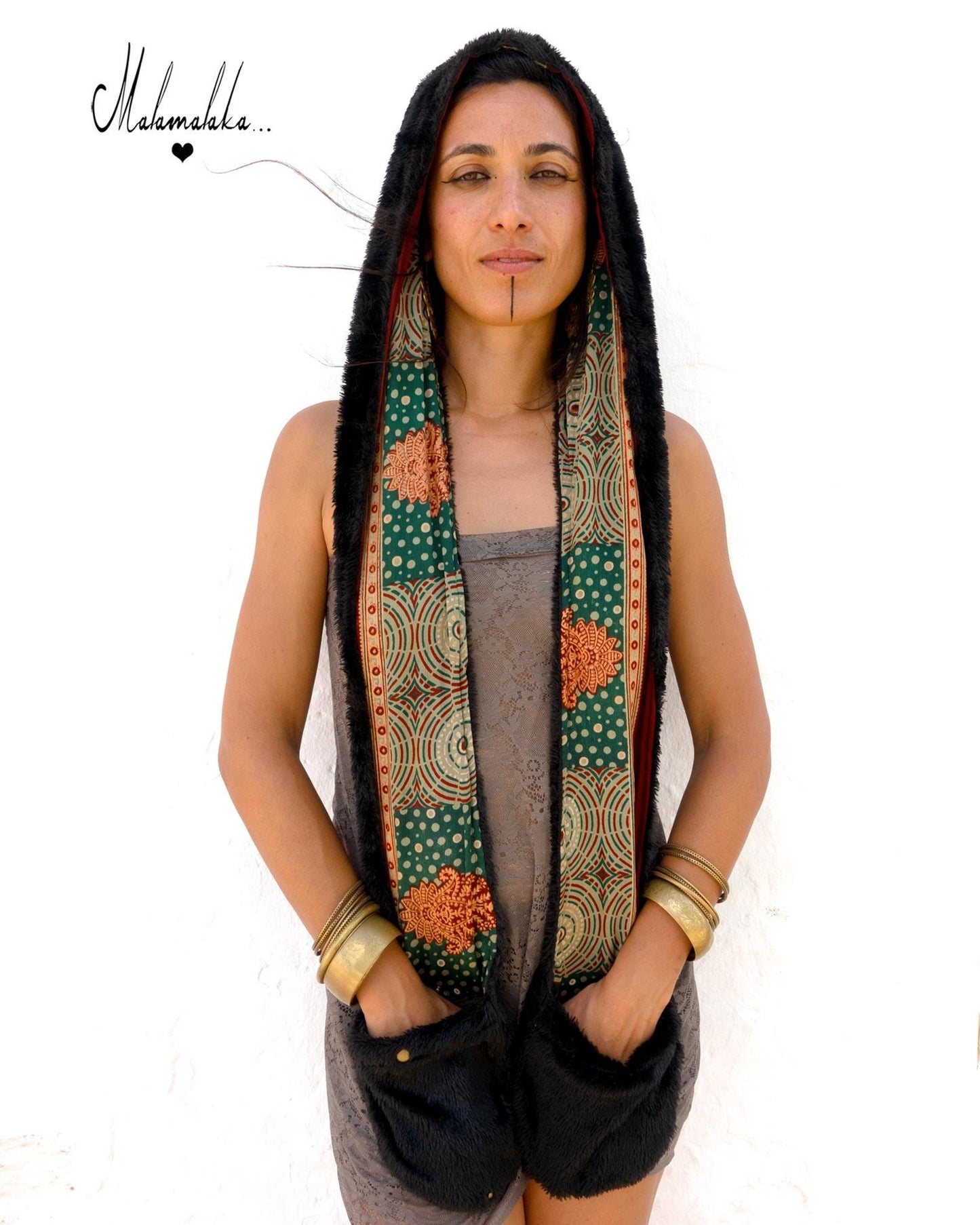 Animalakas Reversible Plush Hood | Unisex Festival Streetwear — One of a Kind