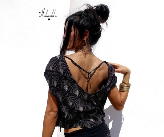 WOMAN SHIRT A...blusa mujer, blusa espalda abierta, blusa verano mujer, blusa boho, blusa ibiza, blusa elegante, blusa ryon