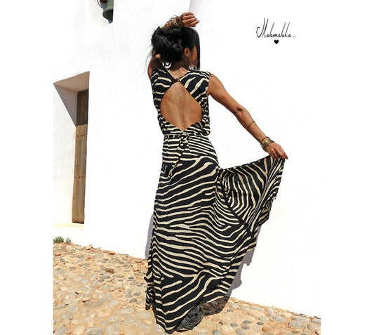 Transformable Mullet Skirt Maxi Dress | Backless Boho Party Dress · Elegant Ibiza Style