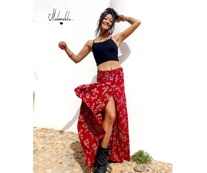 Falda maxi