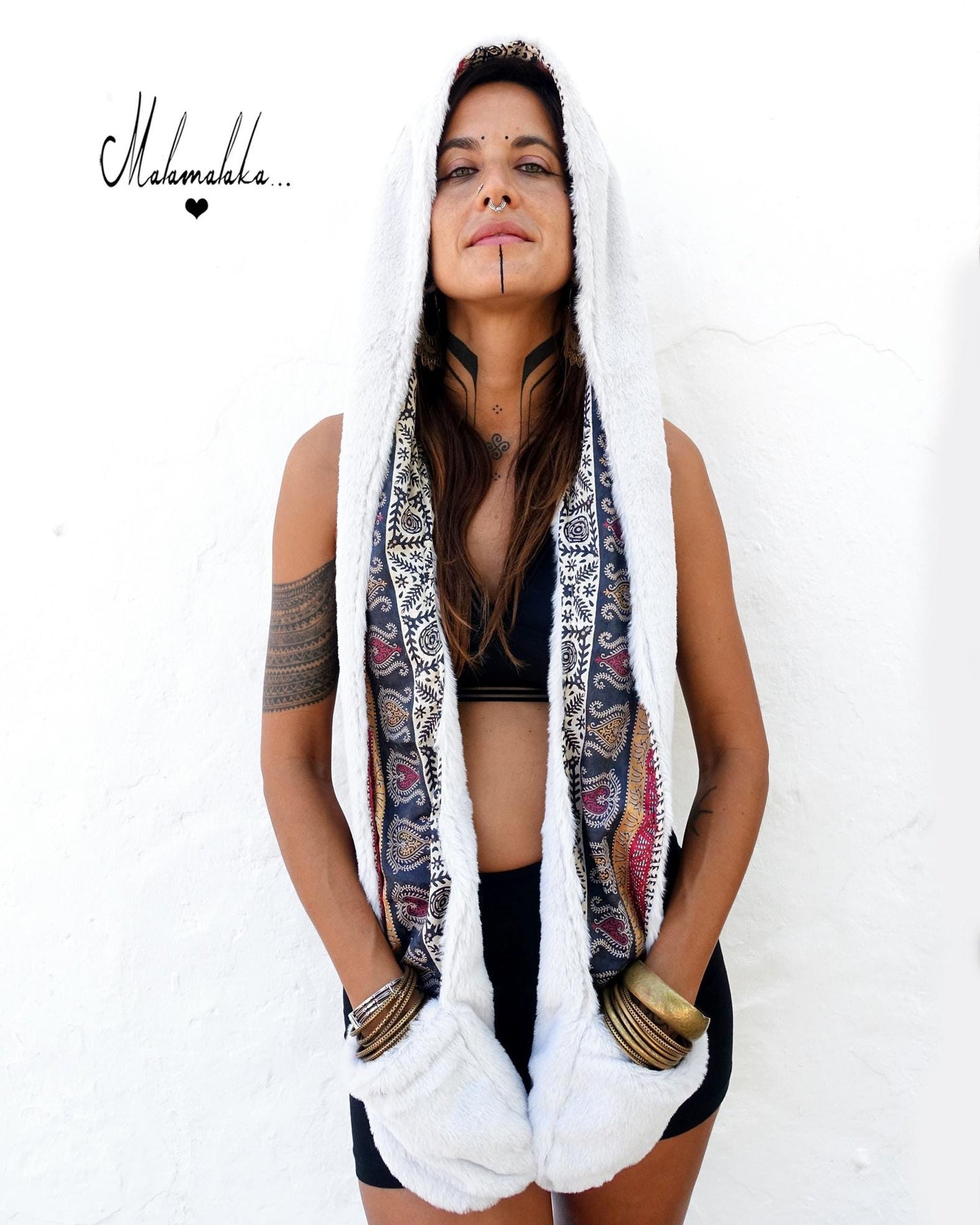 "Animalakas" Reversible Plush Hood — Unique & Exclusive | Unisex Festival & Streetwear