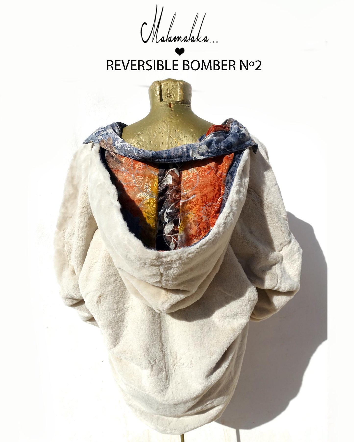Reversible Plush Bomber Jacket | Detachable Hood · Size L · Unisex Festival Trap Streetwear