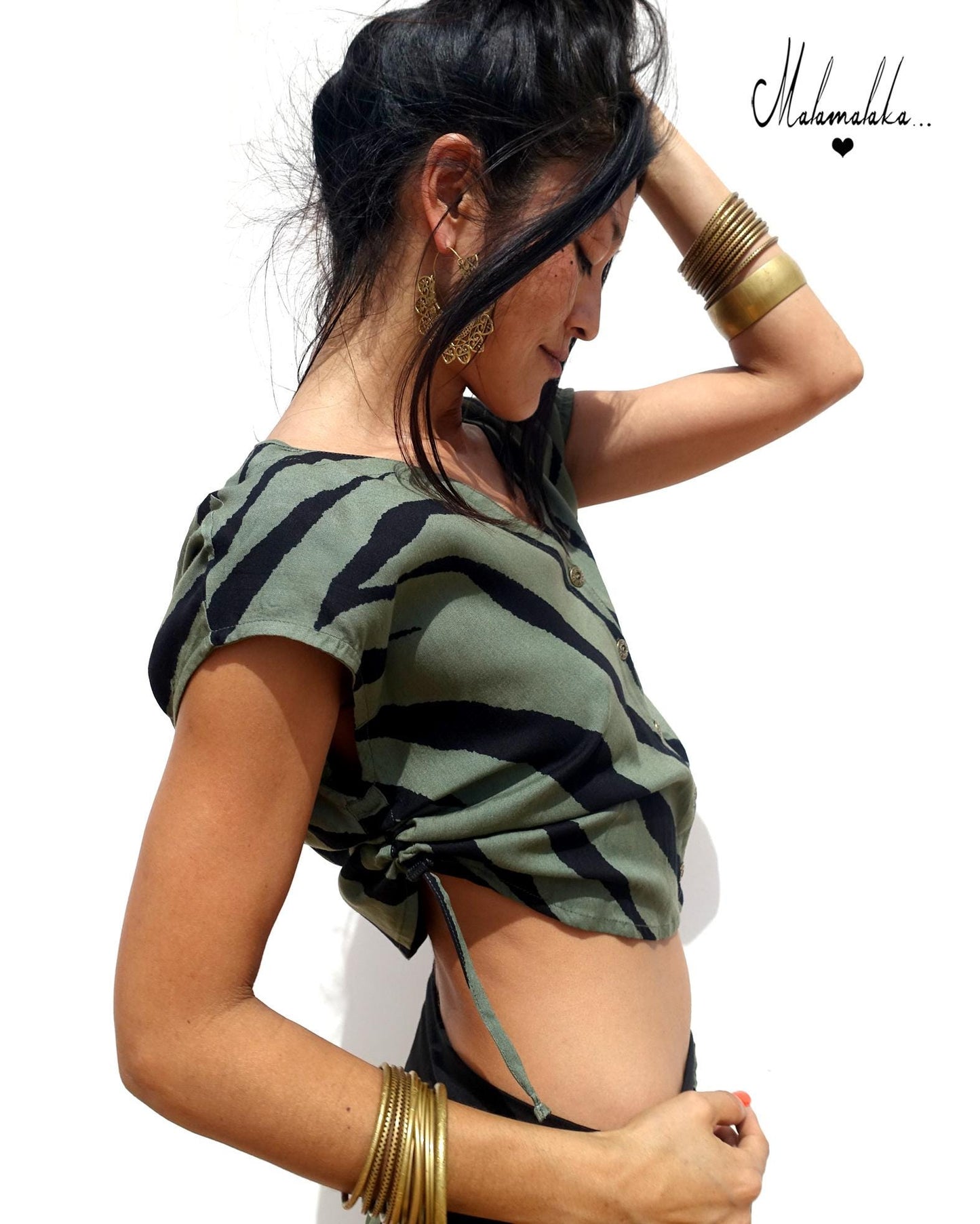 Open Back Rayon Blouse | Women's Boho Summer Top · Elegant Ibiza Style