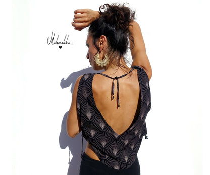 Open back shirt