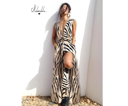 Transformable Mullet Skirt Maxi Dress | Backless Boho Party Dress · Elegant Ibiza Style