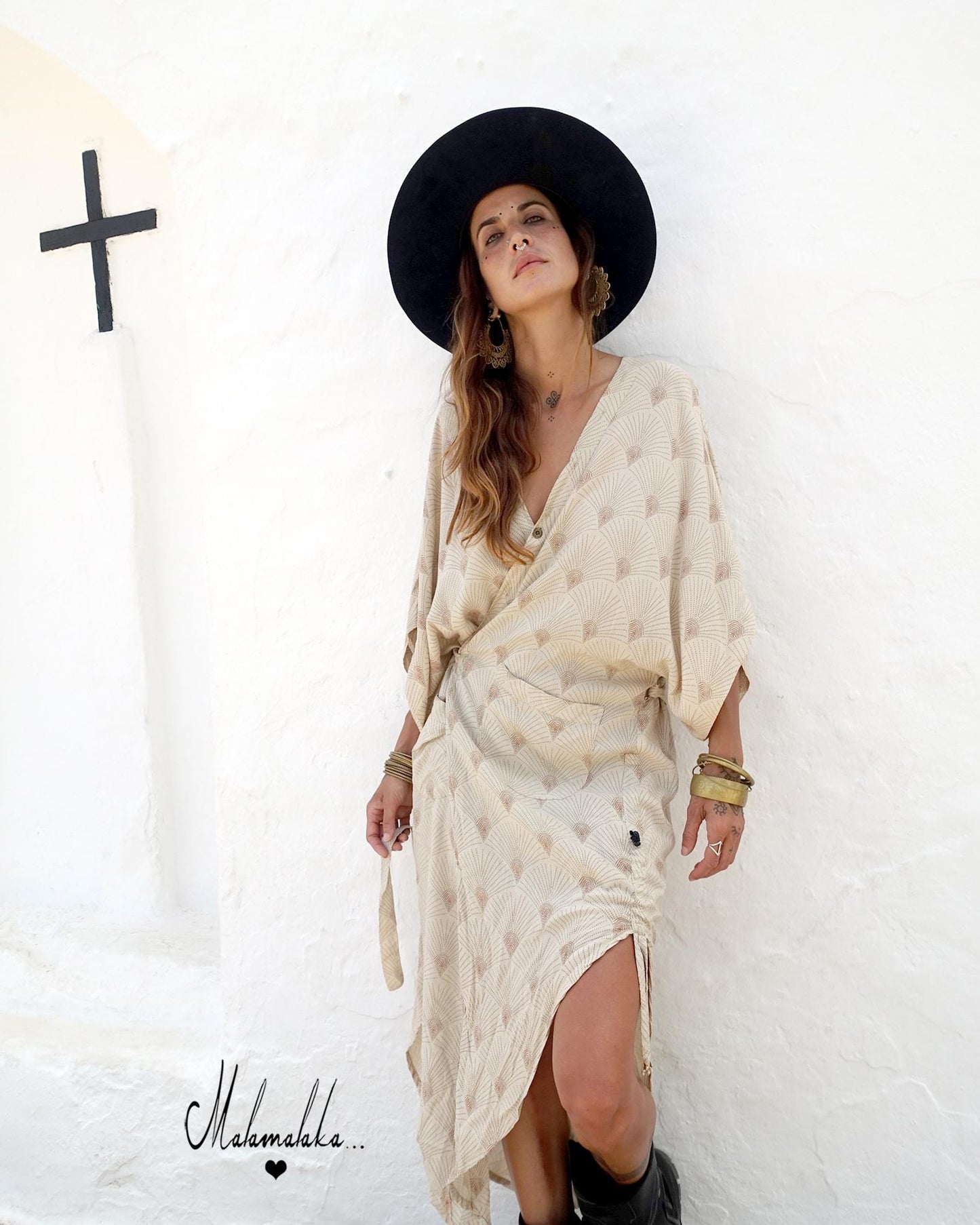 Boho Kimono Jacket | Detachable Hood · Tribal Festival Dress Kimono · Bohemian Style