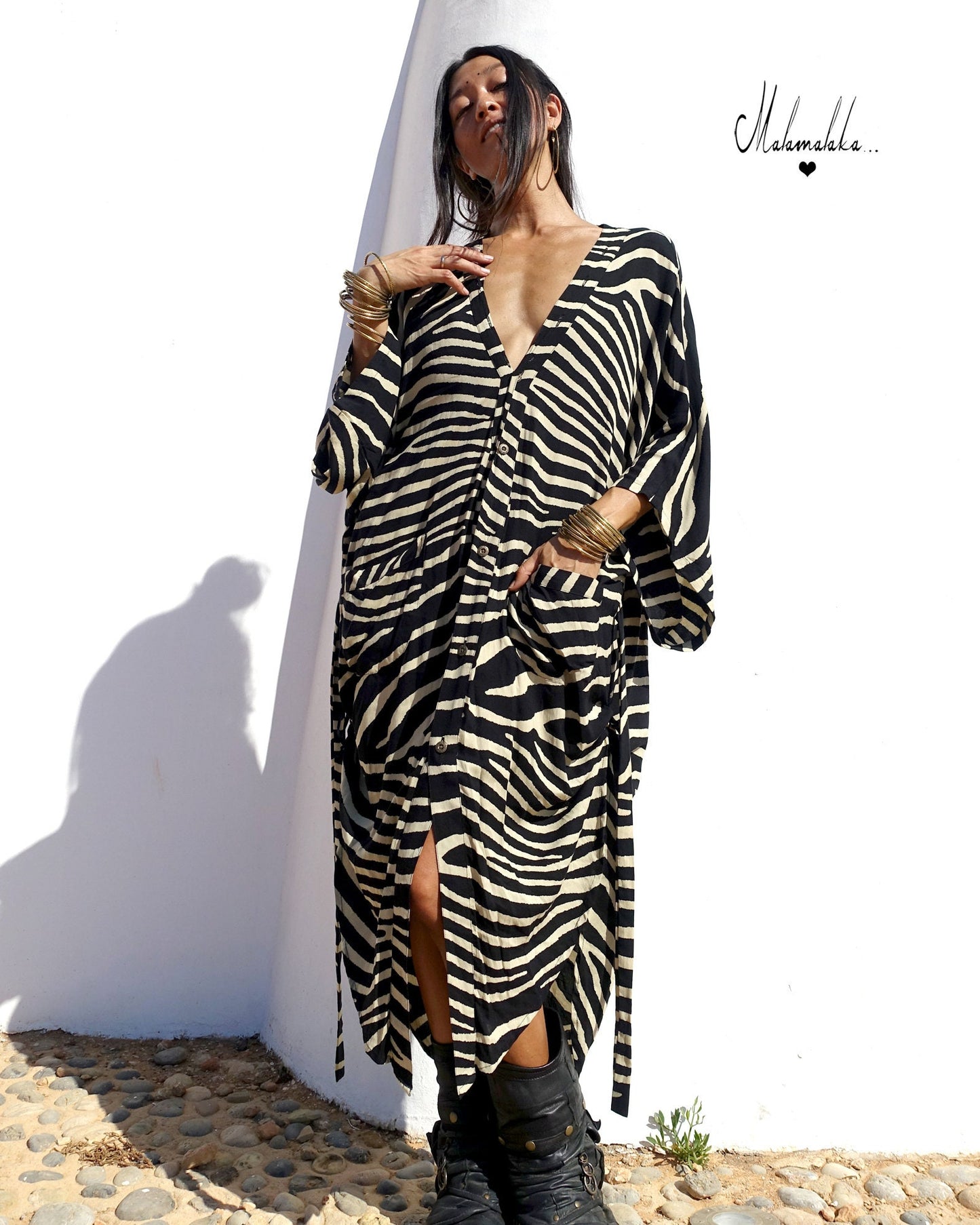 Geisha Kimono Jacket | Detachable Hood · Boho Tribal Festival Dress Kimono · Bohemian Style