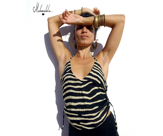Open Back Rayon Blouse | Women's Boho Summer Top · Elegant Ibiza Style
