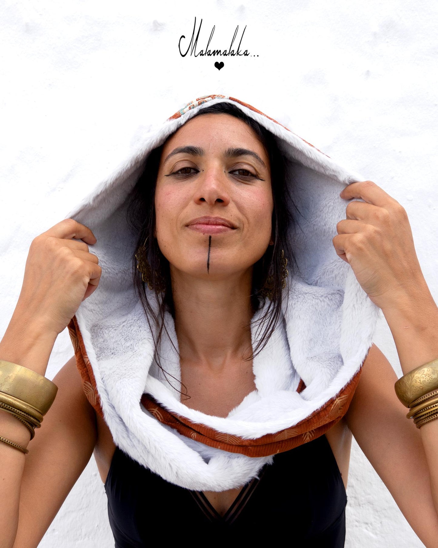 Animalakas Reversible Plush Hood | Unisex Festival Streetwear — One of a Kind