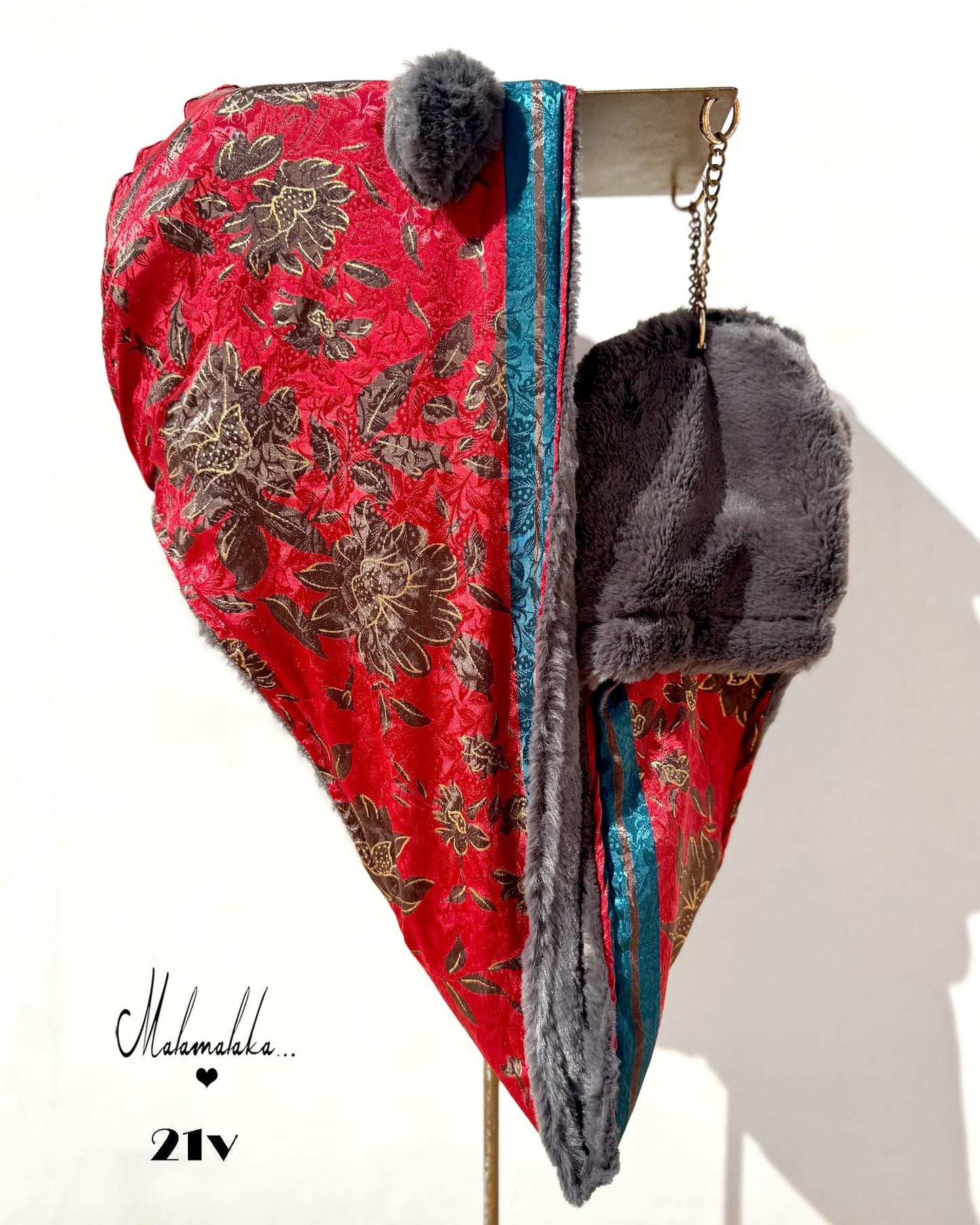 Animalakas Reversible Plush Hood | Unisex Festival Streetwear — One of a Kind