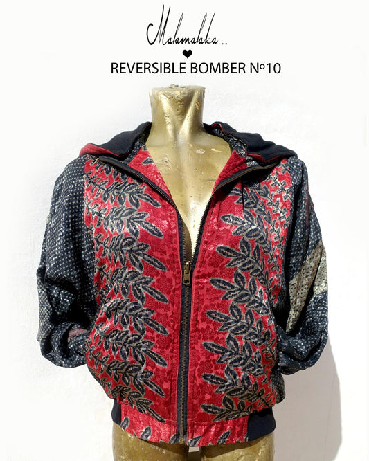Reversible Fleece Bomber Jacket | Detachable Hood · Size S · Unisex Festival Trap Streetwear