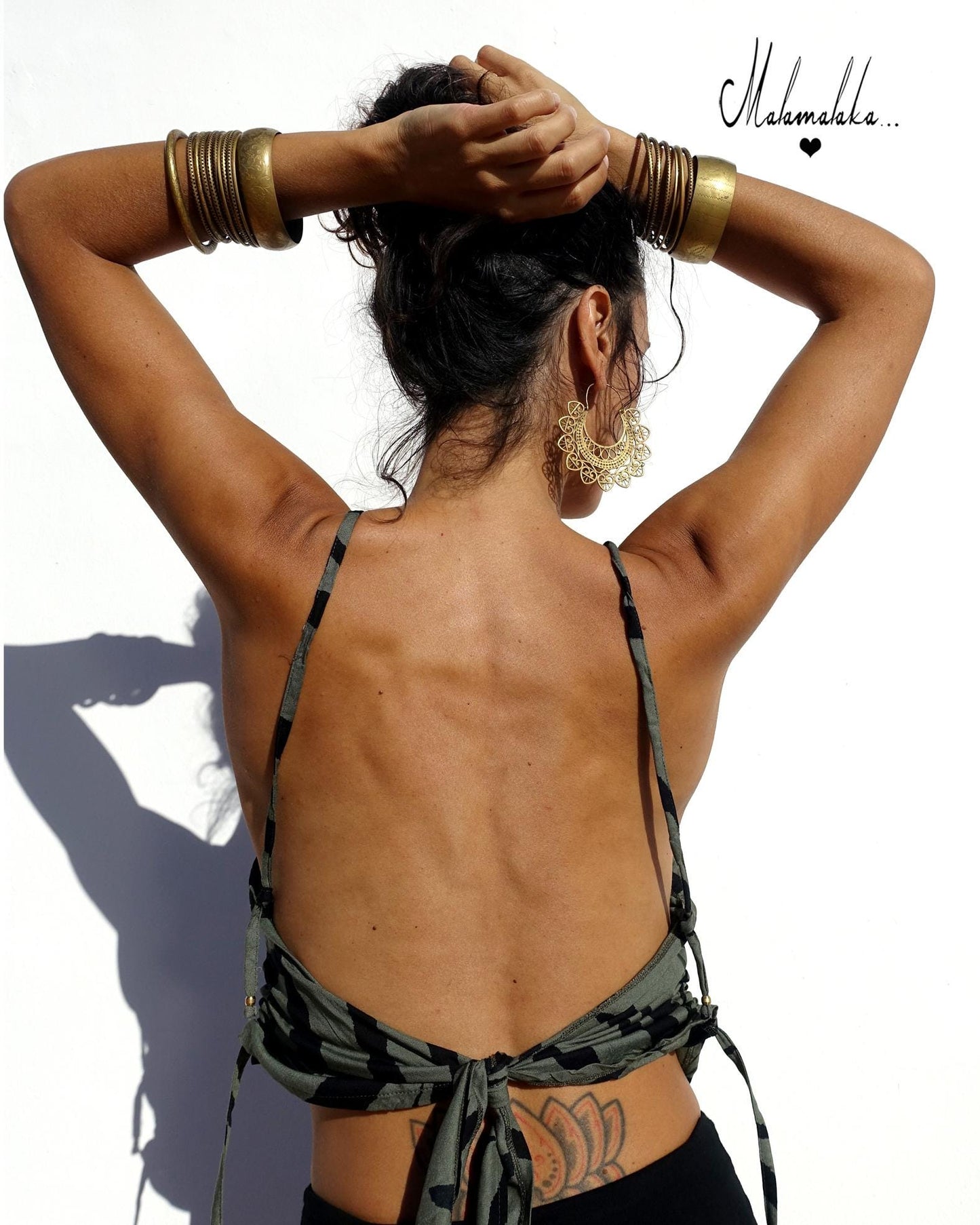 Women's Adjustable Open Back Top | Boho Summer Shirt · Ibiza Style